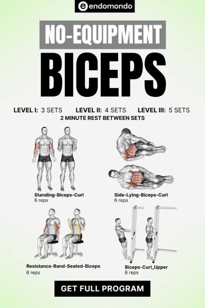 5 No Equipment Workouts For Biceps To Build Muscle