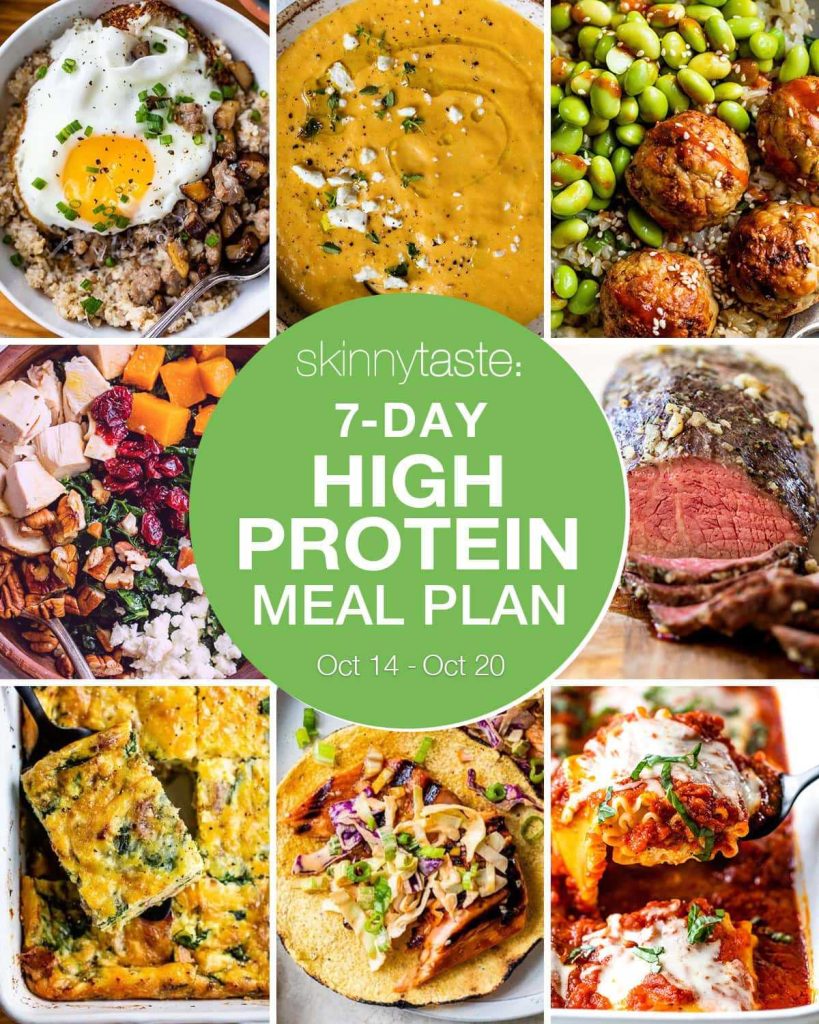 7 Day High Protein Meal Plan For Weight Loss Female