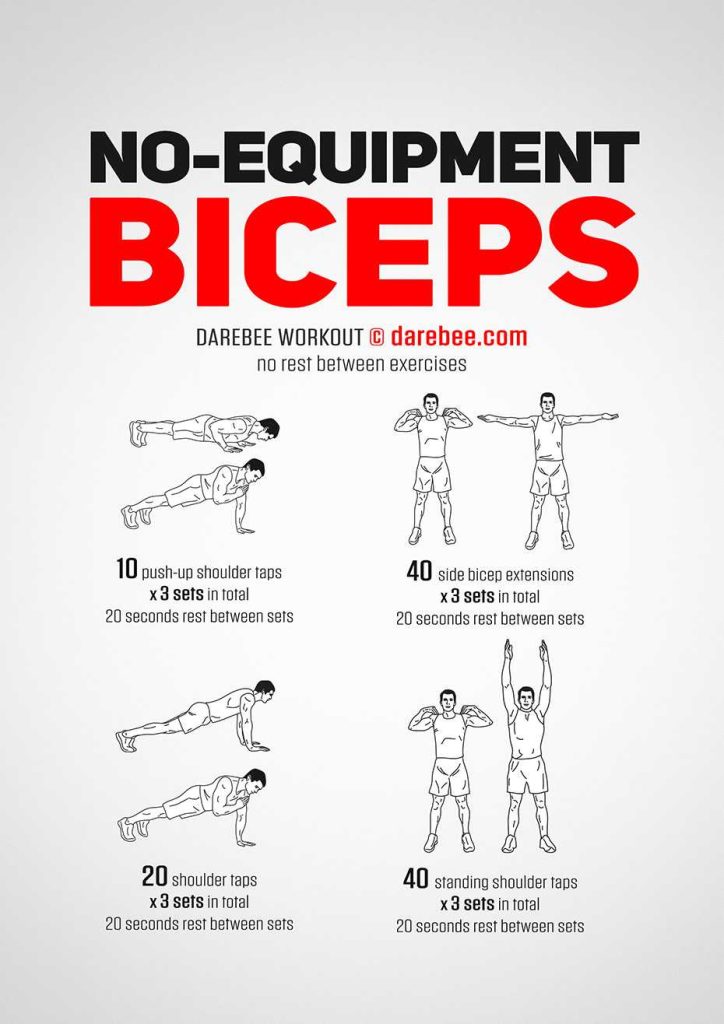 Best No Equipment Workout For Biceps To Build Muscle