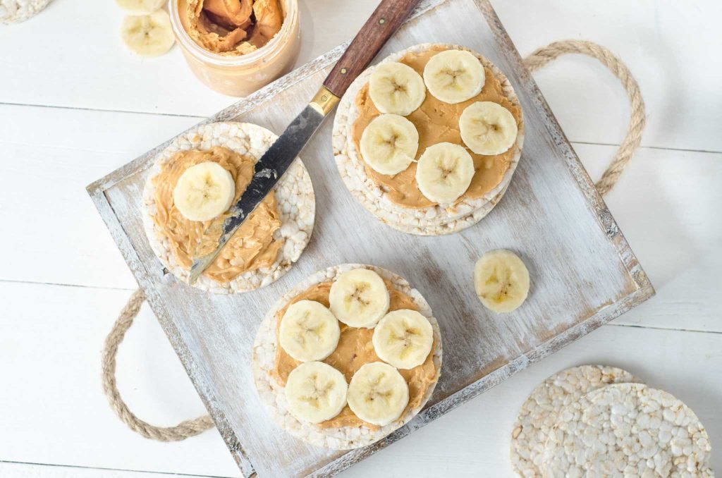 Healthy Snack Ideas: Rice Cakes With Almond Butter And Banana