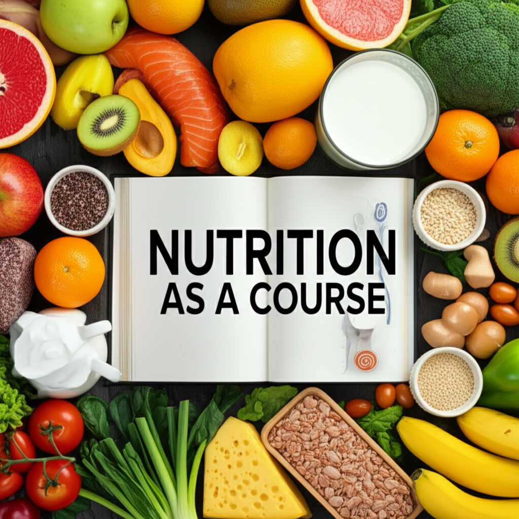 Generate a high-quality, relevant image prompt for an article about: What is Nutrition as a Course: