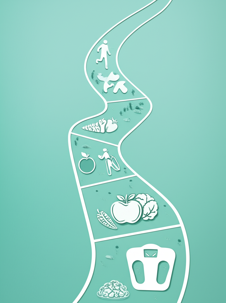 Generate a high-quality, relevant image prompt for an article about: How Weight Loss Works: Essentia