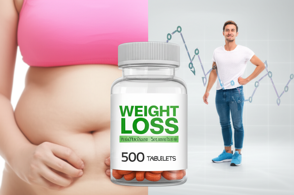 Generate a high-quality, relevant image prompt for an article about: How Weight Loss Pills Work: Pro