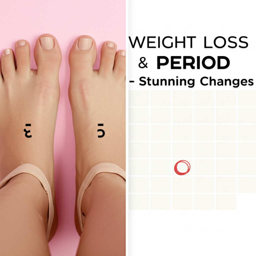 Generate a high-quality, relevant image prompt for an article about: Weight Loss & Period: Stunning