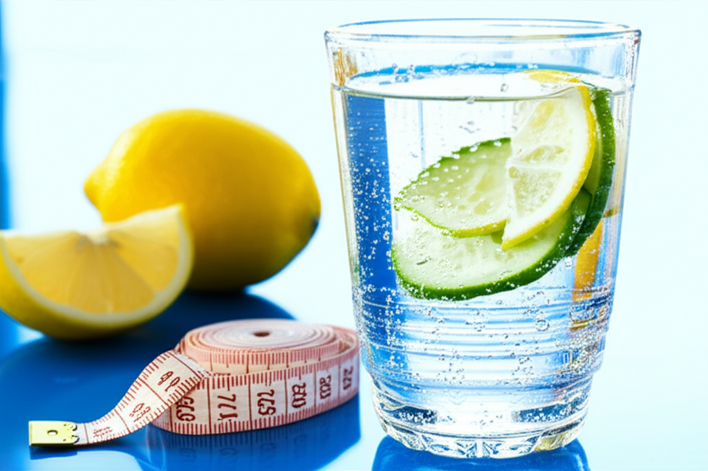 Generate a high-quality, relevant image prompt for an article about: Does Drinking Water Help You Lo