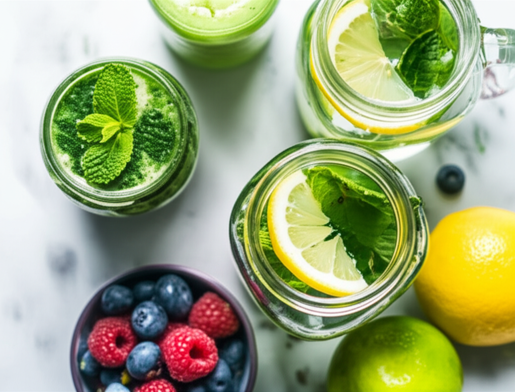 Generate a high-quality, relevant image prompt for an article about: Best Drinks for Belly Fat Loss