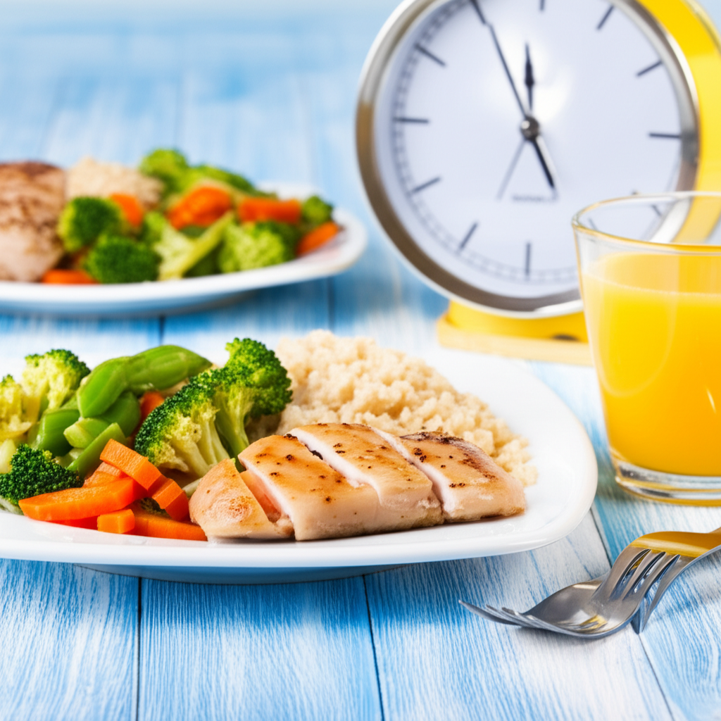 Generate a high-quality, relevant image prompt for an article about: Best Time to Eat for Weight Los