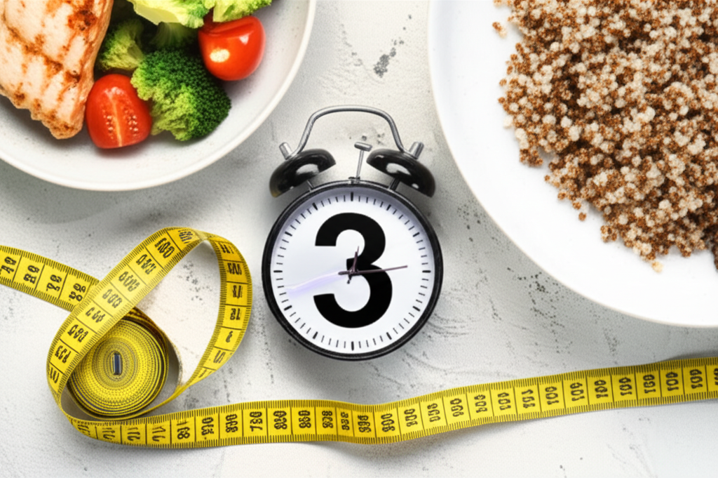Generate a high-quality, relevant image prompt for an article about: 3 Hour Diet: Amazing Weight Los