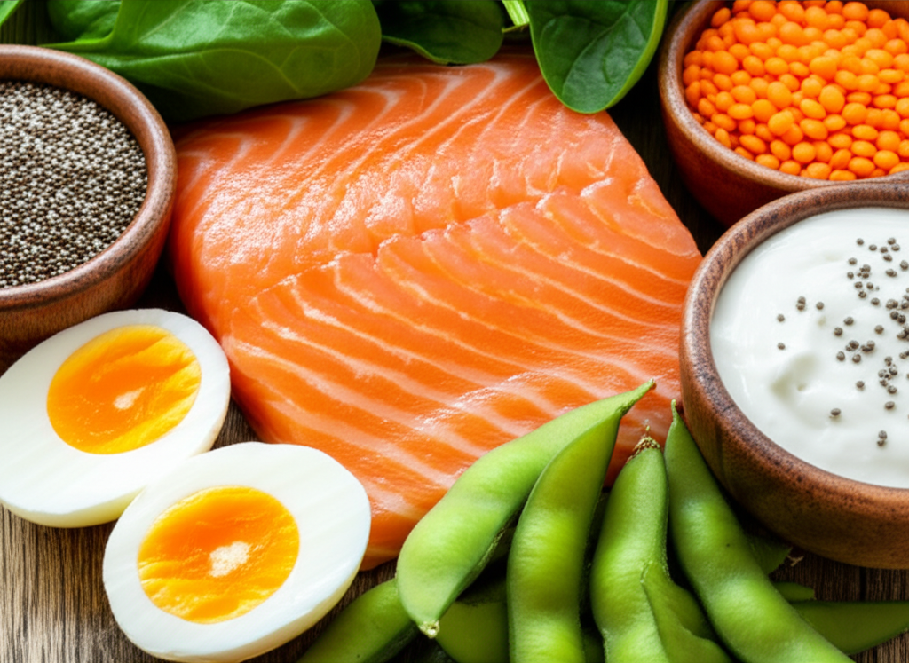Generate a high-quality, relevant image prompt for an article about: High Protein Foods: Top Picks