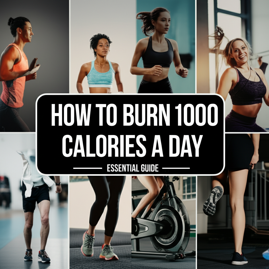 Generate a high-quality, relevant image prompt for an article about: How to Burn 1000 Calories a Day