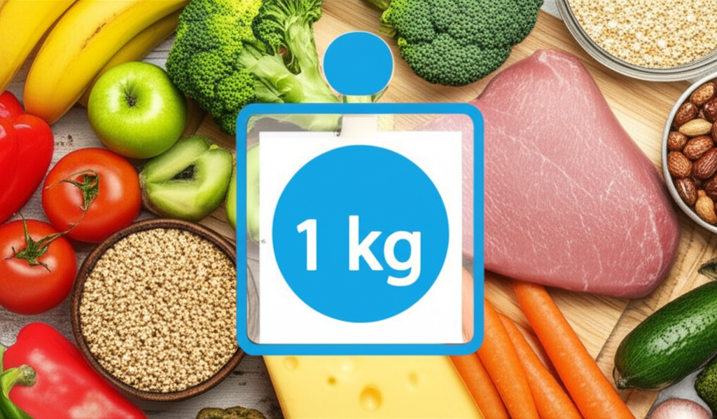 Generate a high-quality, relevant image prompt for an article about: How Many Calories Are In 1 Kg: