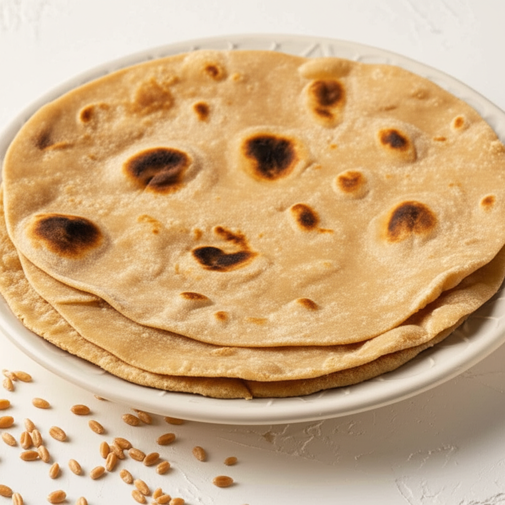 Generate a high-quality, relevant image prompt for an article about: How Many Calories Are In Roti:
