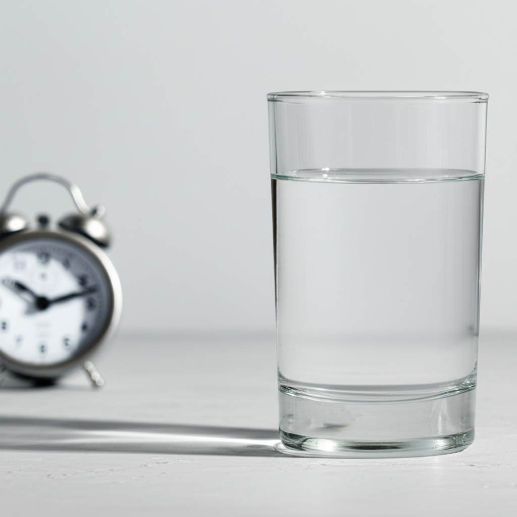 Generate a high-quality, relevant image prompt for an article about: Can I Drink Water While Fasting