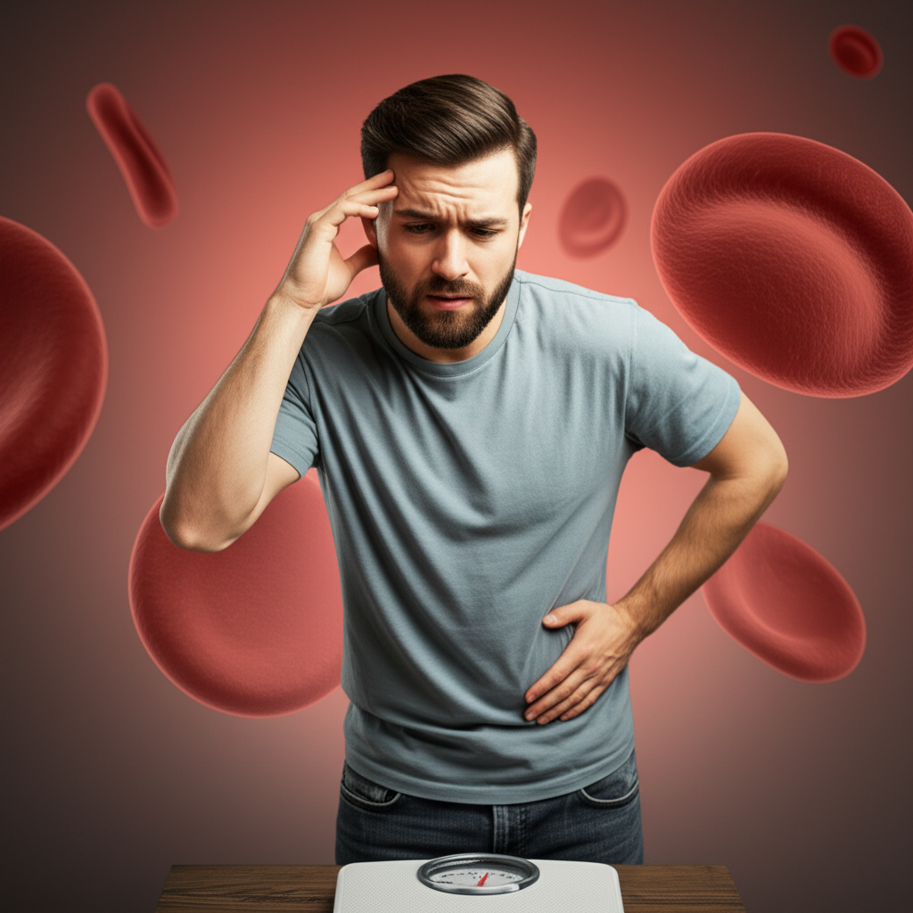 Generate a high-quality, relevant image prompt for an article about: Can Anemia Cause Weight Loss In
