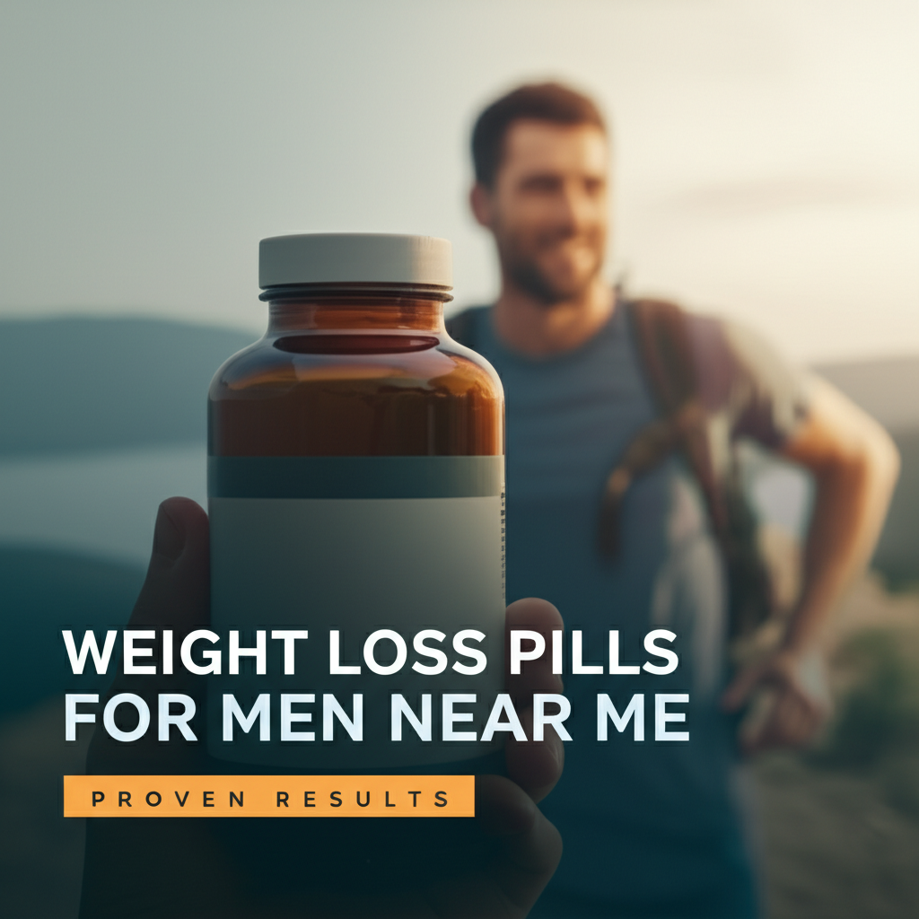 Generate a high-quality, relevant image prompt for an article about: Weight Loss Pills For Men Near