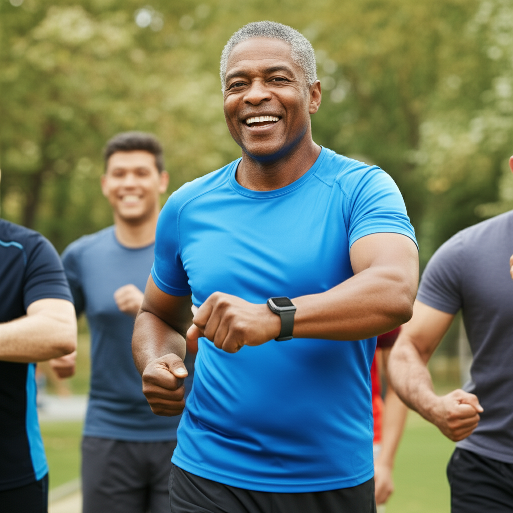 Generate a high-quality, relevant image prompt for an article about: Weight Loss For Men Over 30: Es