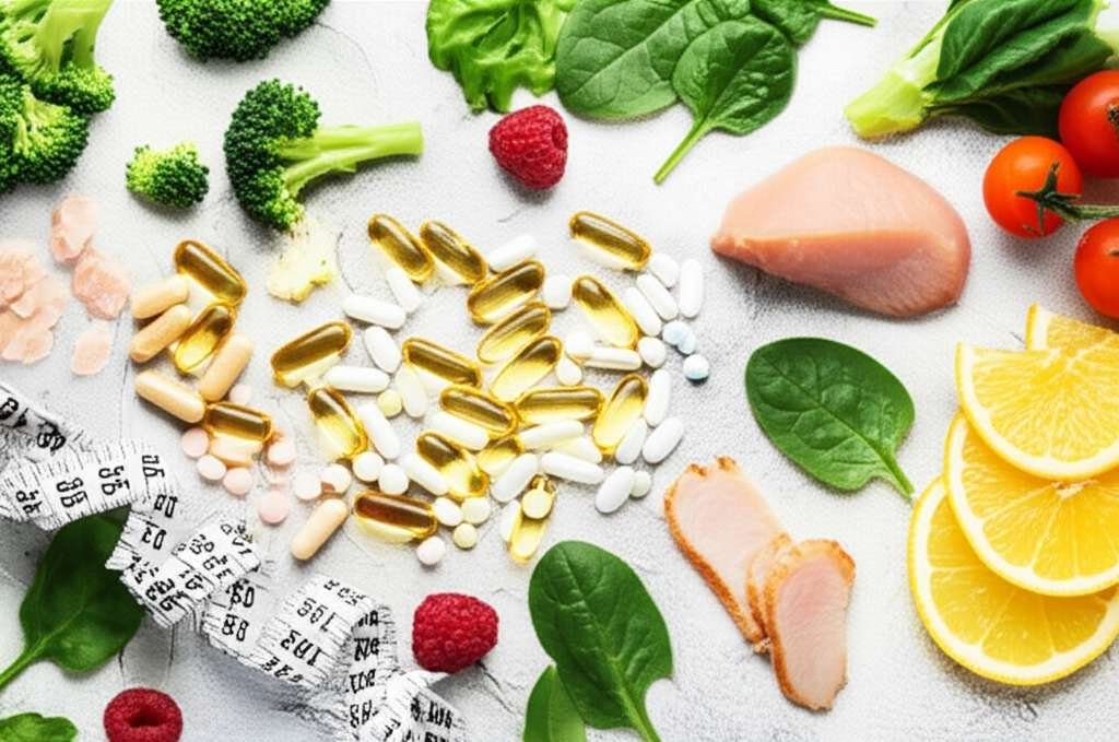 Generate a high-quality, relevant image prompt for an article about: Vitamins For Weight Loss Men: E