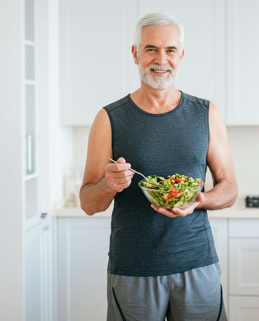 Generate a high-quality, relevant image prompt for an article about: Weight Loss Men Over 60: Essent
