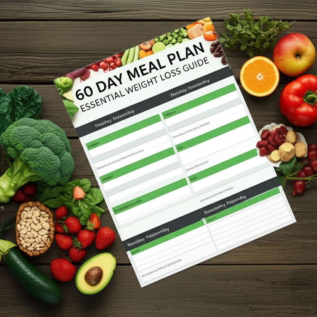 Generate a high-quality, relevant image prompt for an article about: 60 Day Meal Plan: Essential Wei
