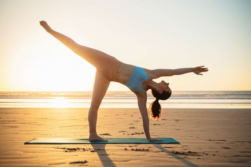 Generate a high-quality, relevant image prompt for an article about: 7 Yoga Poses: Effortless Fat Lo