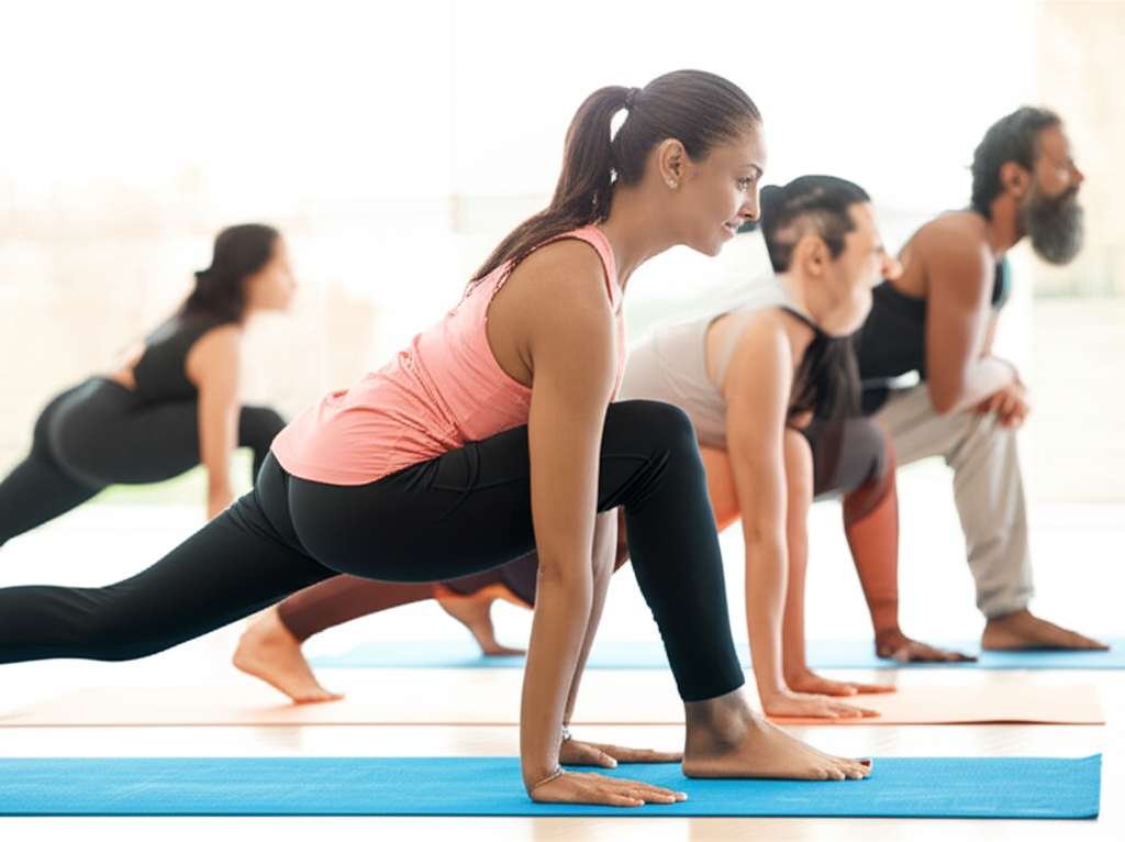 Generate a high-quality, relevant image prompt for an article about: 20 Yoga Flows For Beginners: Ef
