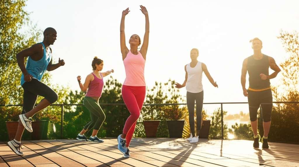 Generate a high-quality, relevant image prompt for an article about: 10 Morning Cardio Workouts: Ess