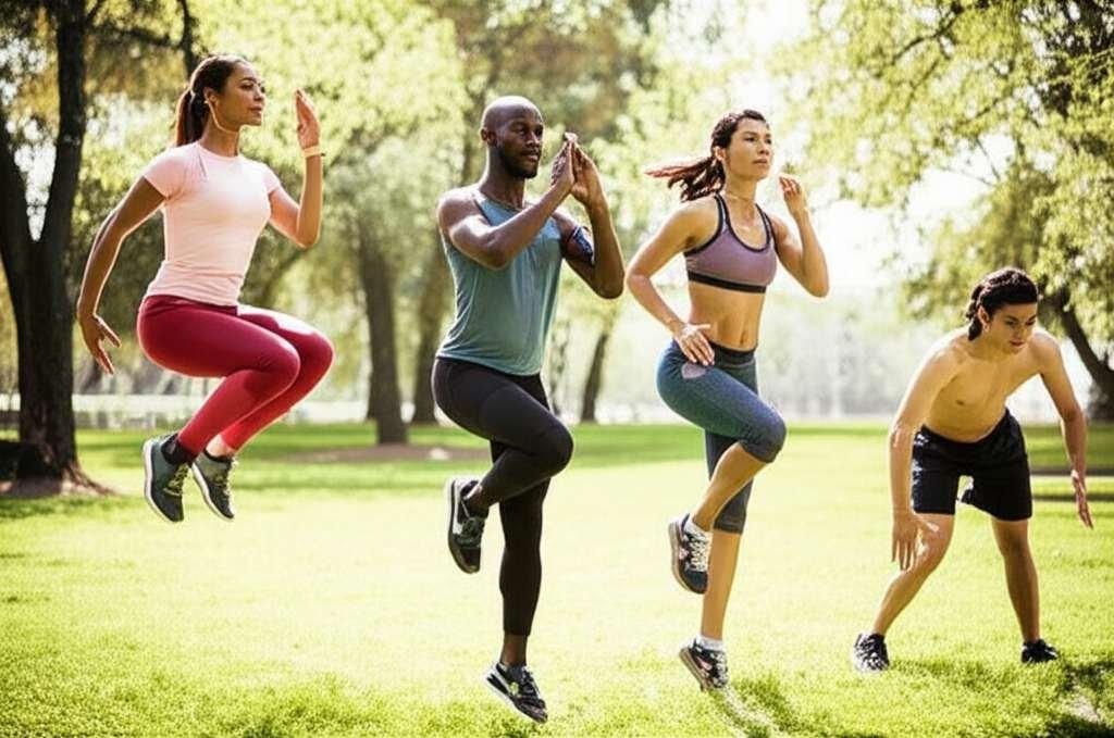 Generate a high-quality, relevant image prompt for an article about: 12 Morning Exercises To Burn Ca