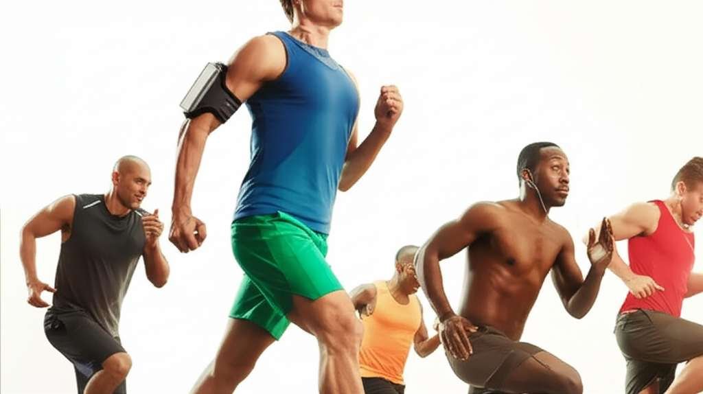 Generate a high-quality, relevant image prompt for an article about: 10 Cardio Exercises For Men: Es