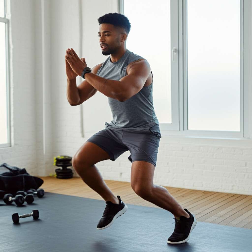 Generate a high-quality, relevant image prompt for an article about: 10 Morning Home Workouts For Me