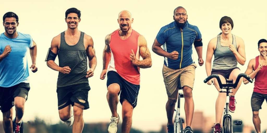 Generate a high-quality, relevant image prompt for an article about: 10 Cardio Exercises For Men: Es