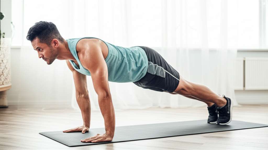 Generate a high-quality, relevant image prompt for an article about: 20 Home Workout Routines For Me