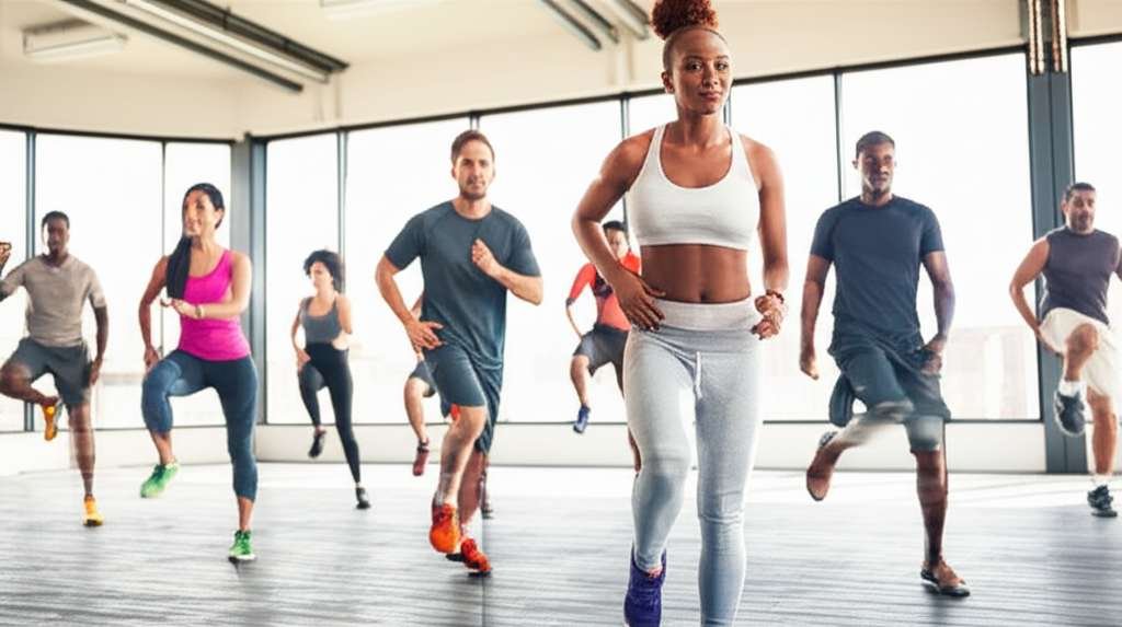 Generate a high-quality, relevant image prompt for an article about: 20 Cardio Exercises For Men: Bu