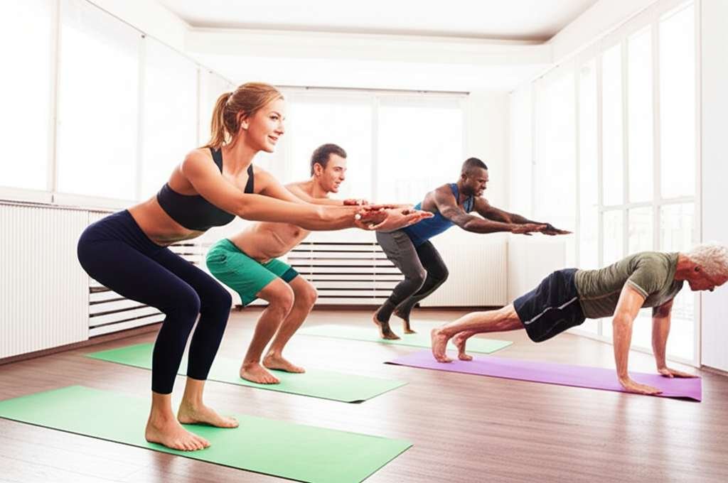 Generate a high-quality, relevant image prompt for an article about: 7 Home Workouts For Toning Body