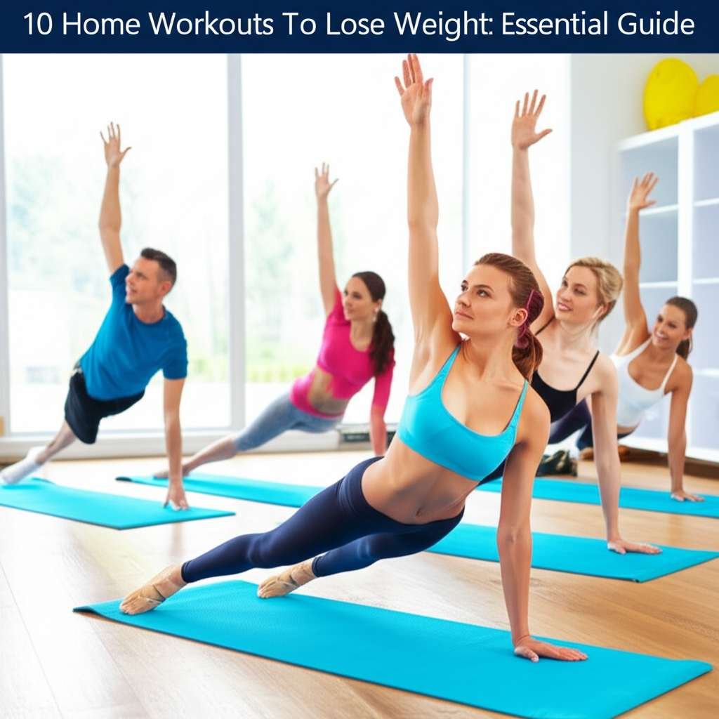 Generate a high-quality, relevant image prompt for an article about: 10 Home Workouts To Lose Weight