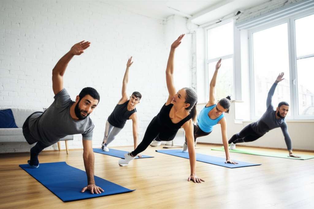 Generate a high-quality, relevant image prompt for an article about: 20 Daily Home Workouts: Effortl