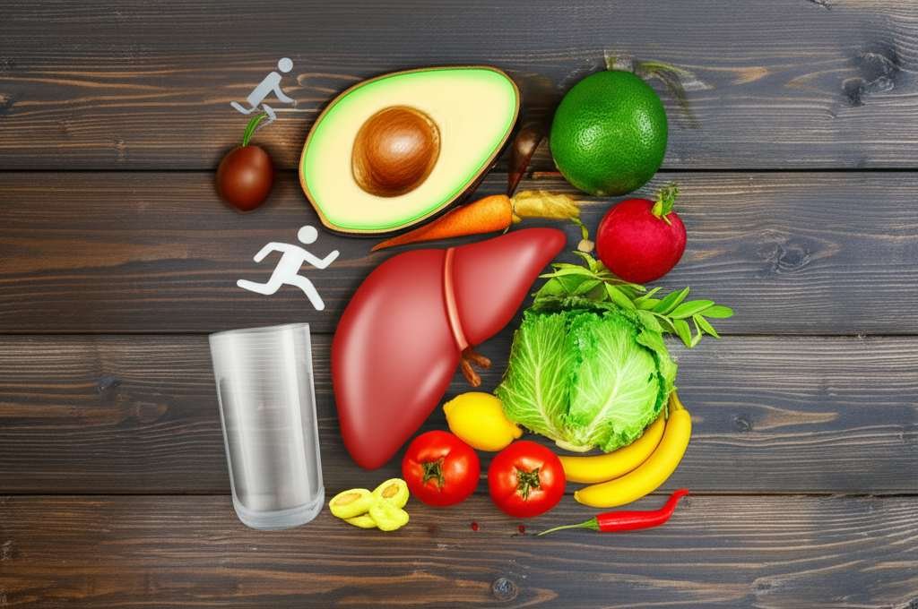 Generate a high-quality, relevant image prompt for an article about: 10 Daily Habits For Fatty Liver