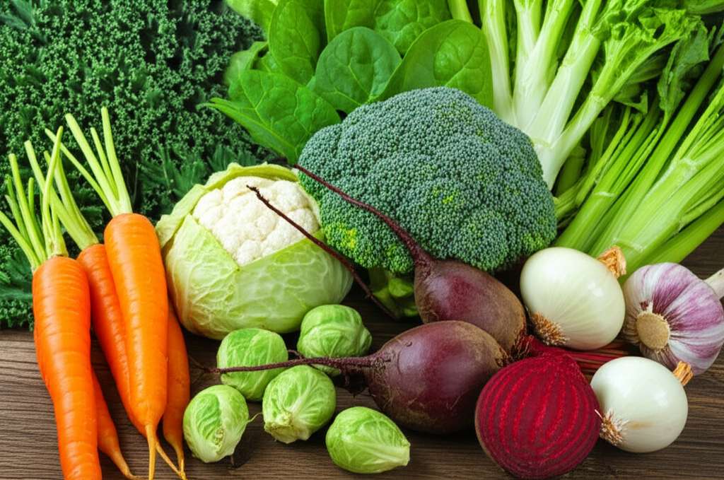 Generate a high-quality, relevant image prompt for an article about: 10 Best Vegetables For Fatty Li