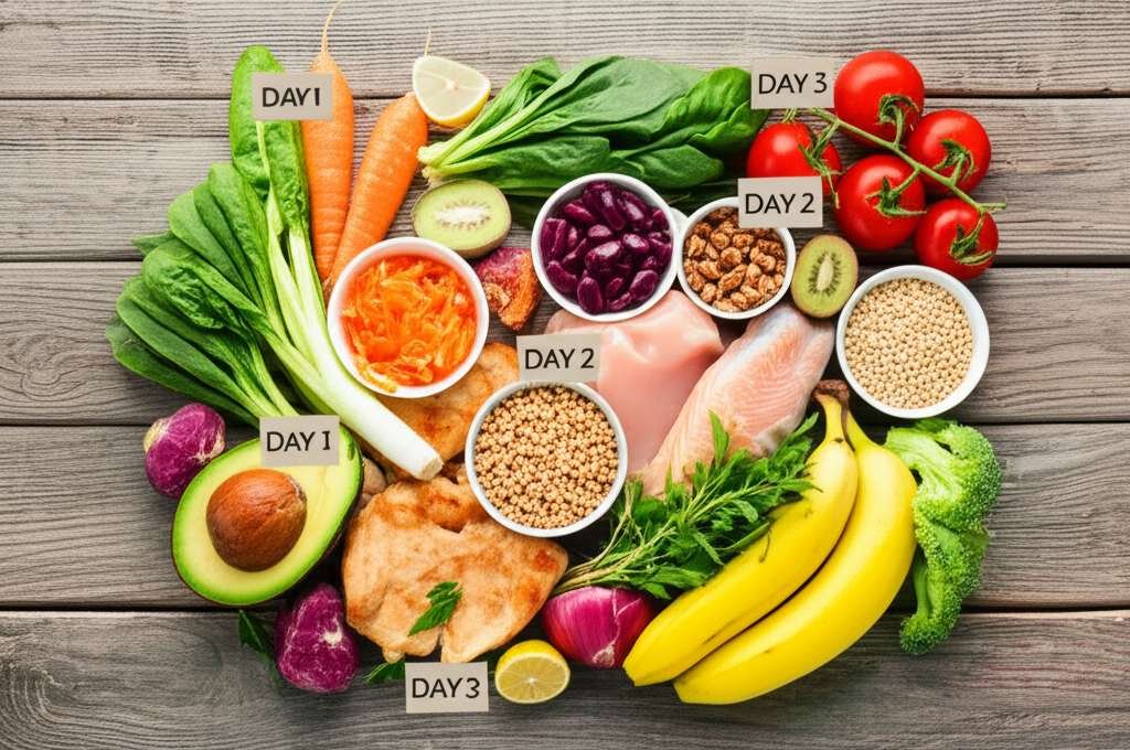 Generate a high-quality, relevant image prompt for an article about: 7 Day Meal Plan For Fatty Liver