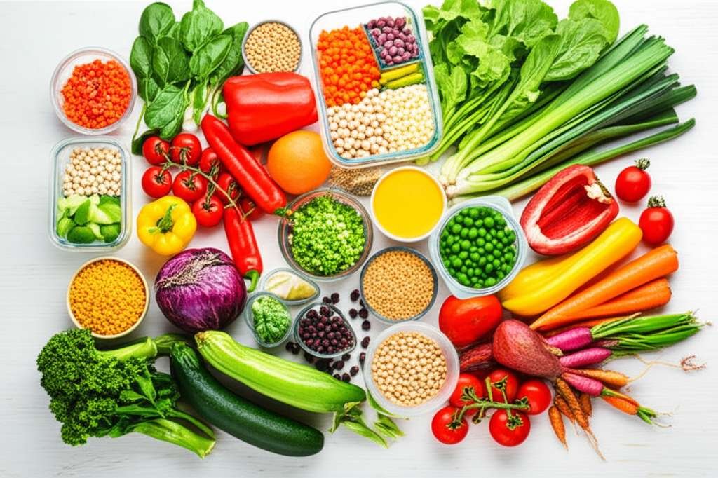 Generate a high-quality, relevant image prompt for an article about: 14 Day Vegetarian Meal Plan: Ef