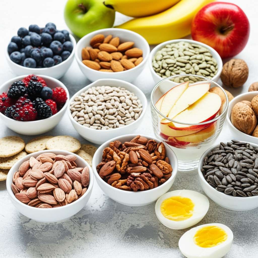Generate a high-quality, relevant image prompt for an article about: 15 Best Snacks For Fatty Liver