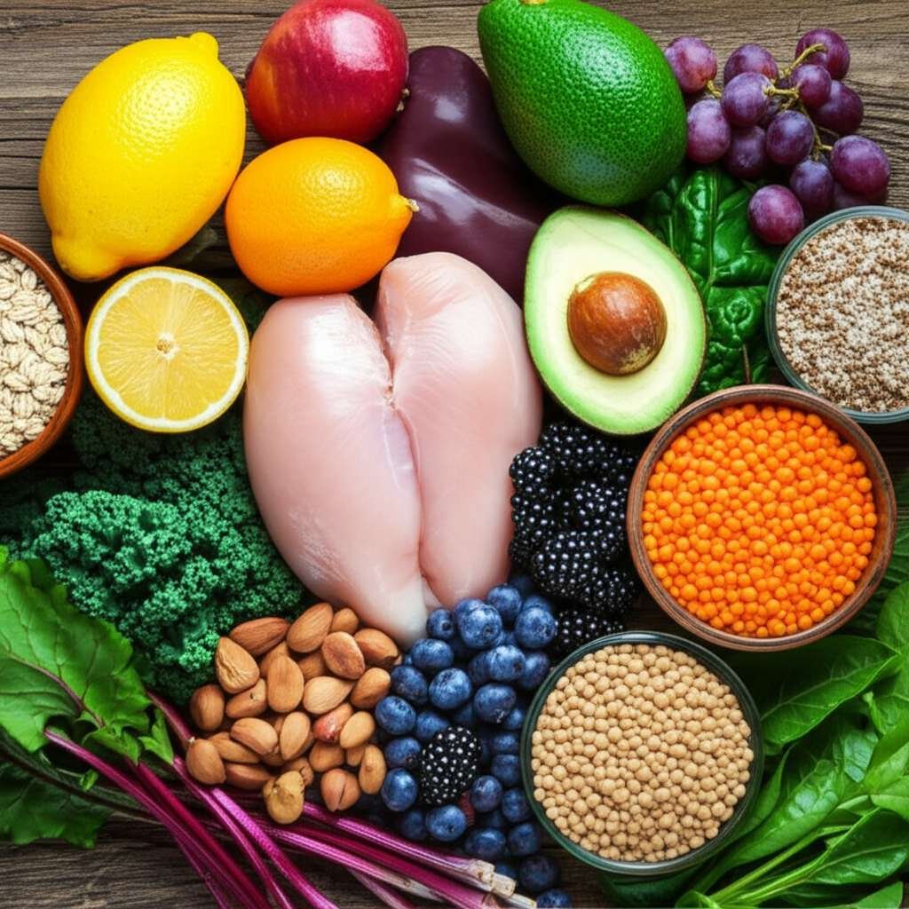 Generate a high-quality, relevant image prompt for an article about: 20 Foods Essential For Fatty Li