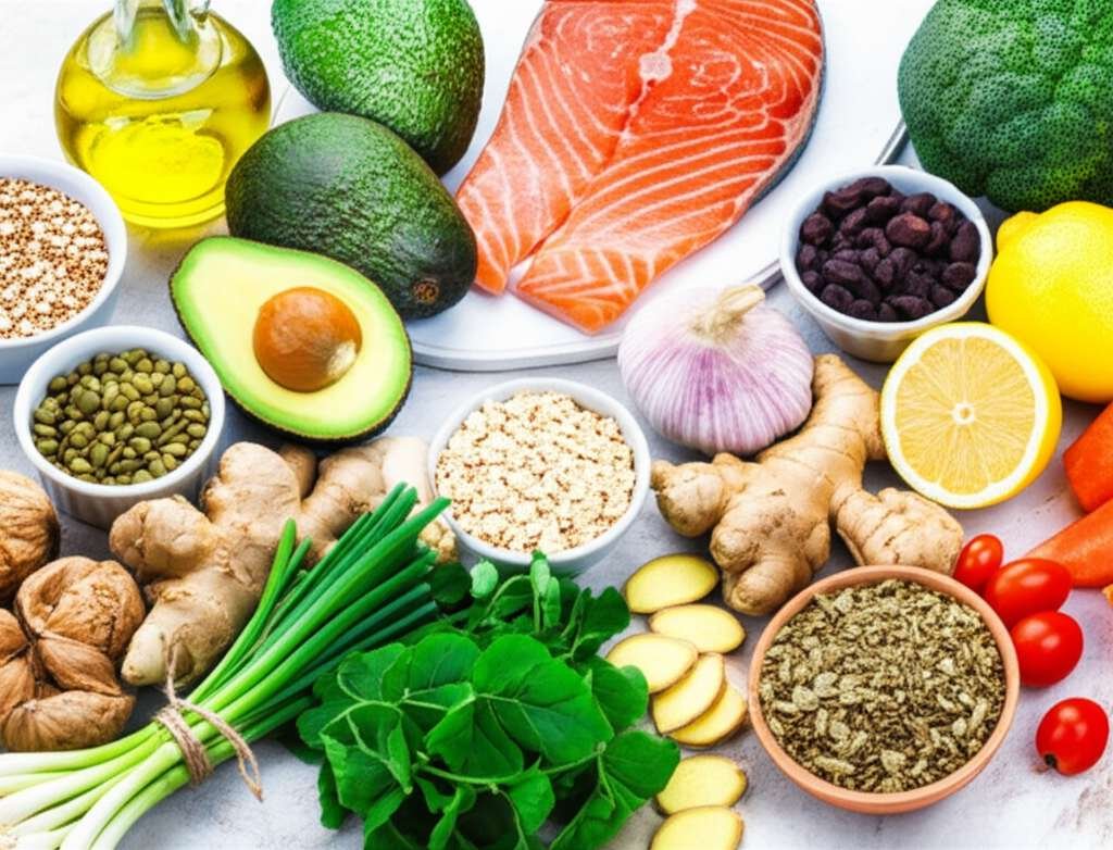 Generate a high-quality, relevant image prompt for an article about: 20 Foods Good For Fatty Liver: