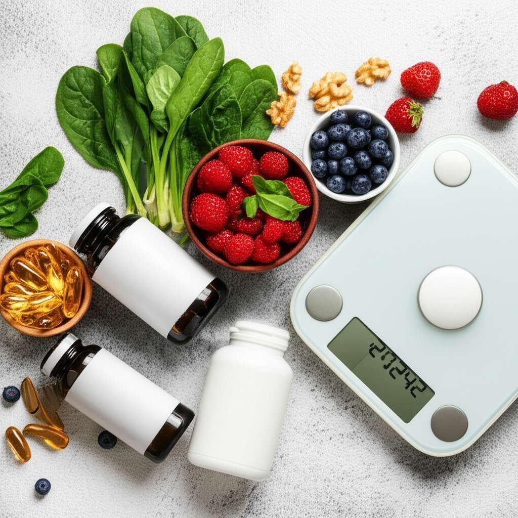 Generate a high-quality, relevant image prompt for an article about: Best Supplements For PCOS Weigh