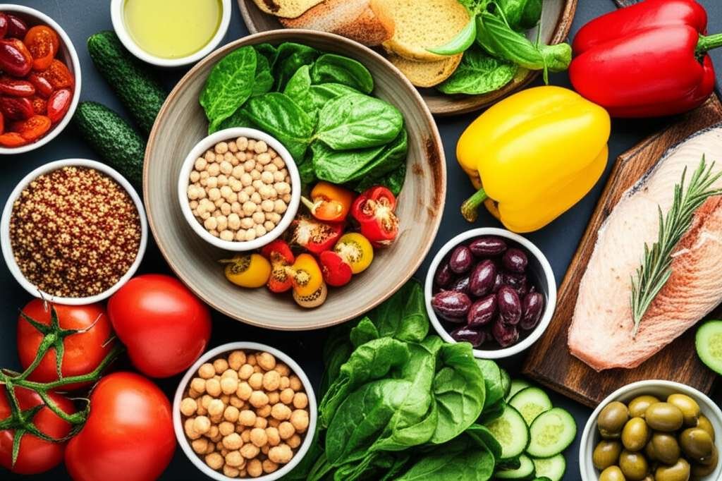 Generate a high-quality, relevant image prompt for an article about: Mediterranean Diet: Your Essent