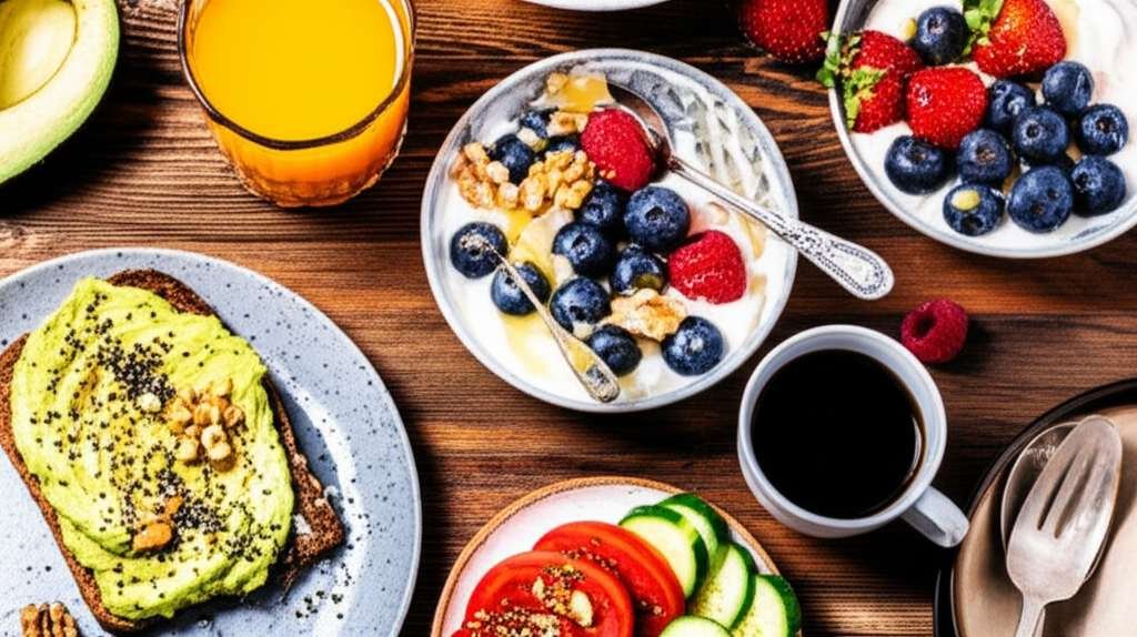 Generate a high-quality, relevant image prompt for an article about: Mediterranean Diet Breakfast: E