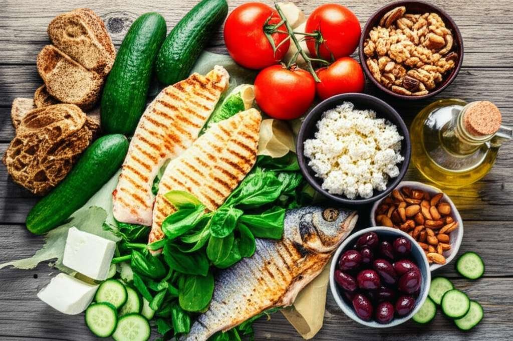 Generate a high-quality, relevant image prompt for an article about: Mediterranean Diet For Weight L