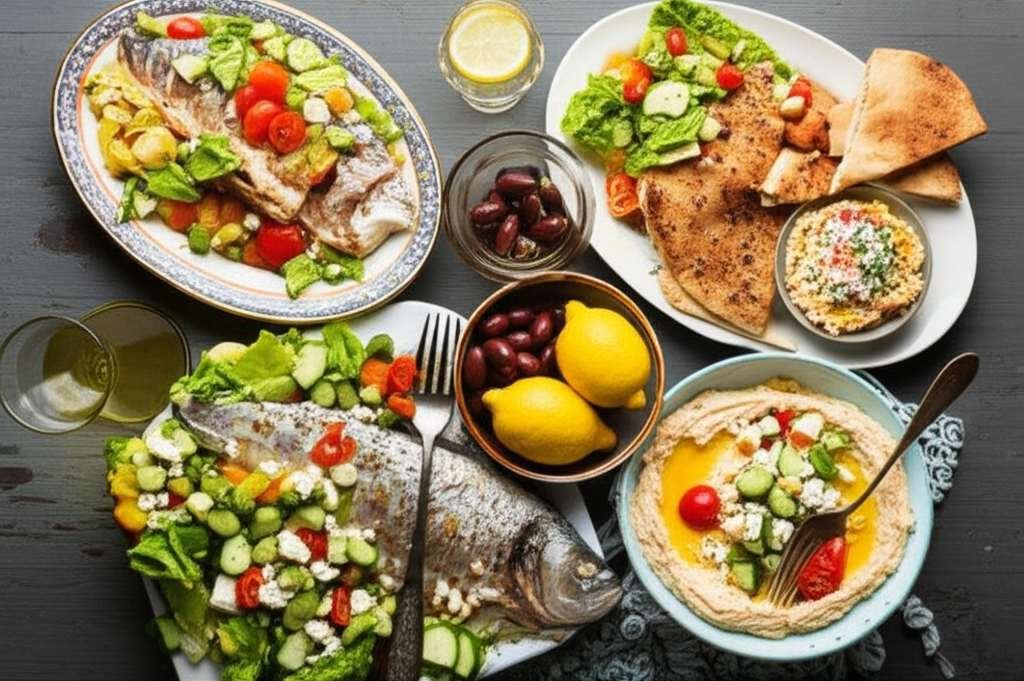 Generate a high-quality, relevant image prompt for an article about: Mediterranean Diet Dinner Recip