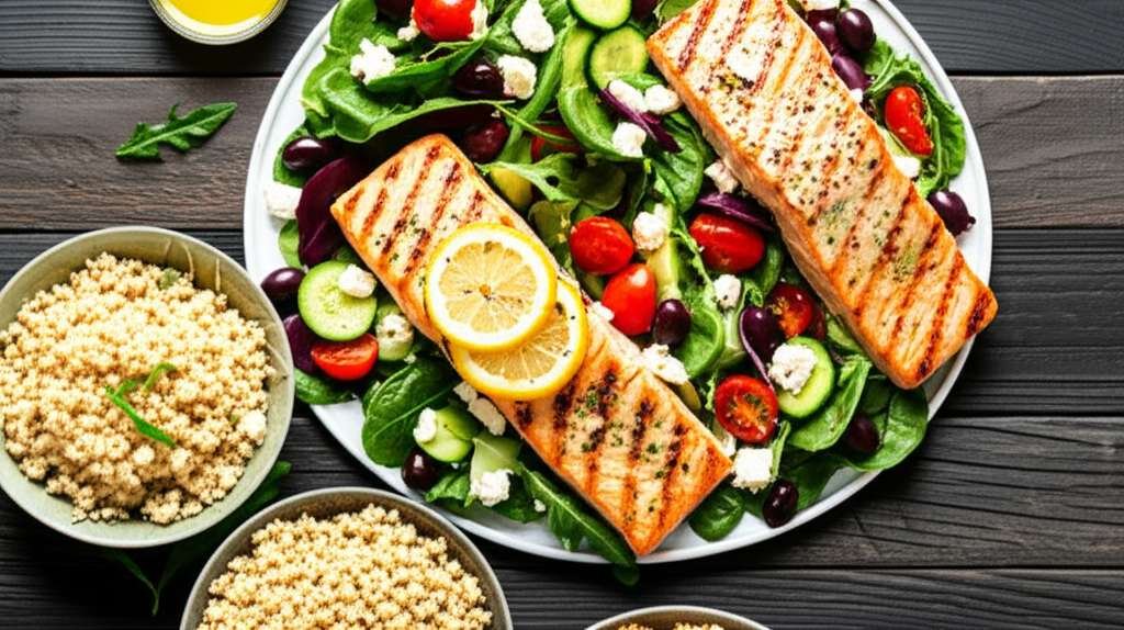Generate a high-quality, relevant image prompt for an article about: Mediterranean Diet Recipes For