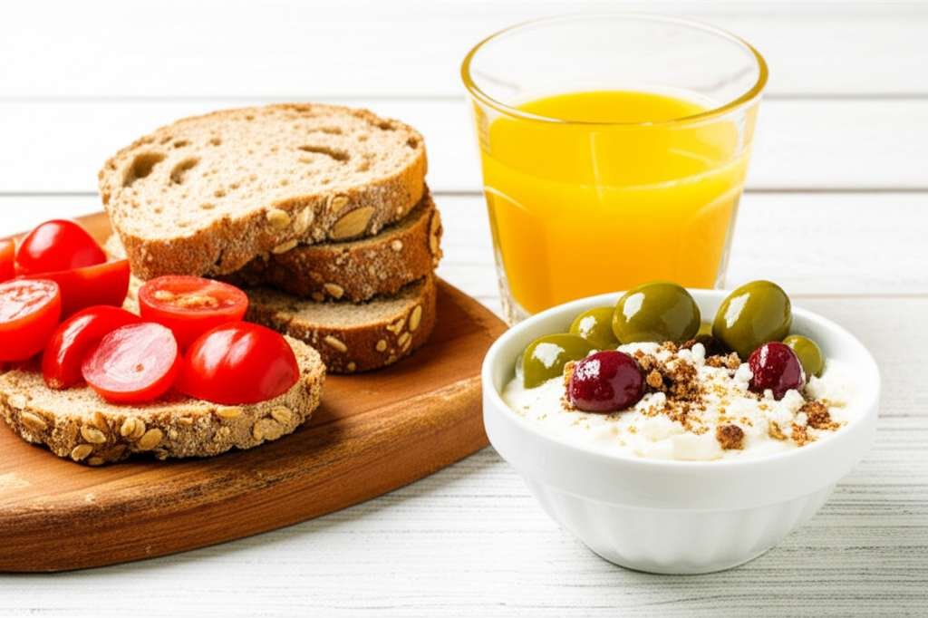 Generate a high-quality, relevant image prompt for an article about: What You Eat for Breakfast: Ess