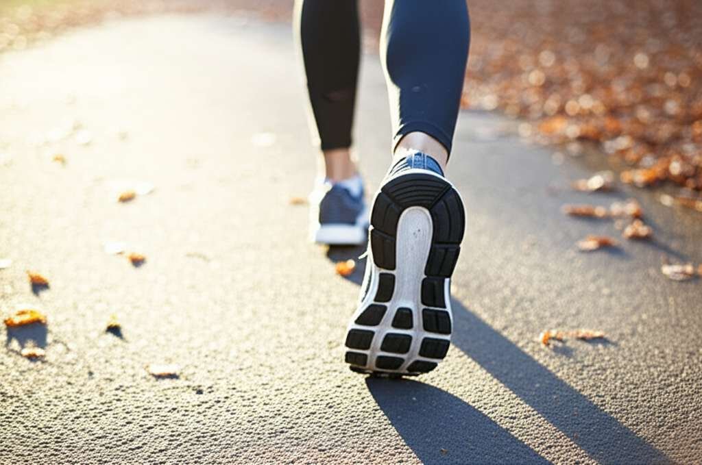 Generate a high-quality, relevant image prompt for an article about: Can I Lose Body Fat With Walkin